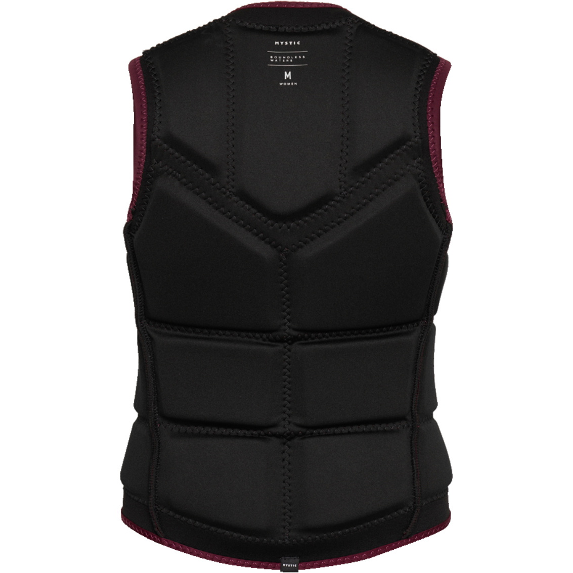 2026 Mystic Da Donna Star Front Zip Wake Impact Vest 35005.240246 - Oxblood Red